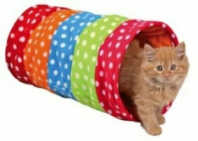 Trixie Fleece Cat Tunnel Rainbow