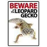 Beware Of The Leopard Gecko Plastic Sign