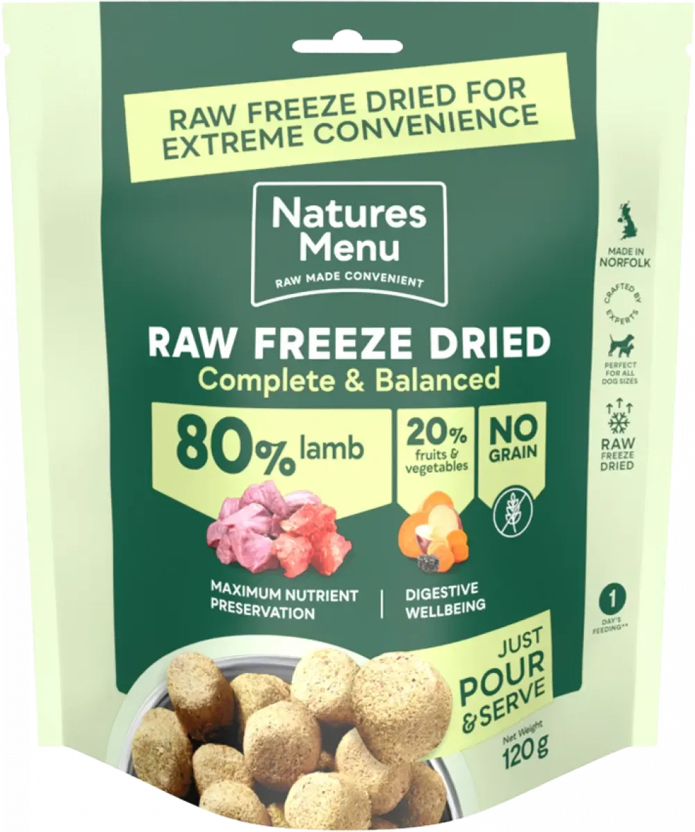 Nature's Menu Freeze Dried Lamb 80/20 120g