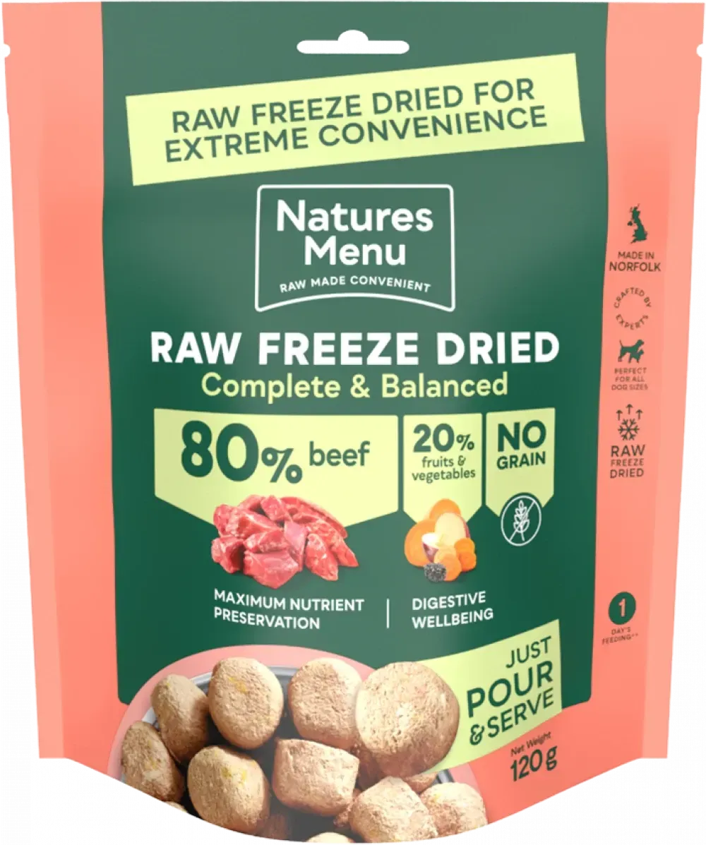 Nature's Menu Freeze Dried Beef 80/20 120g
