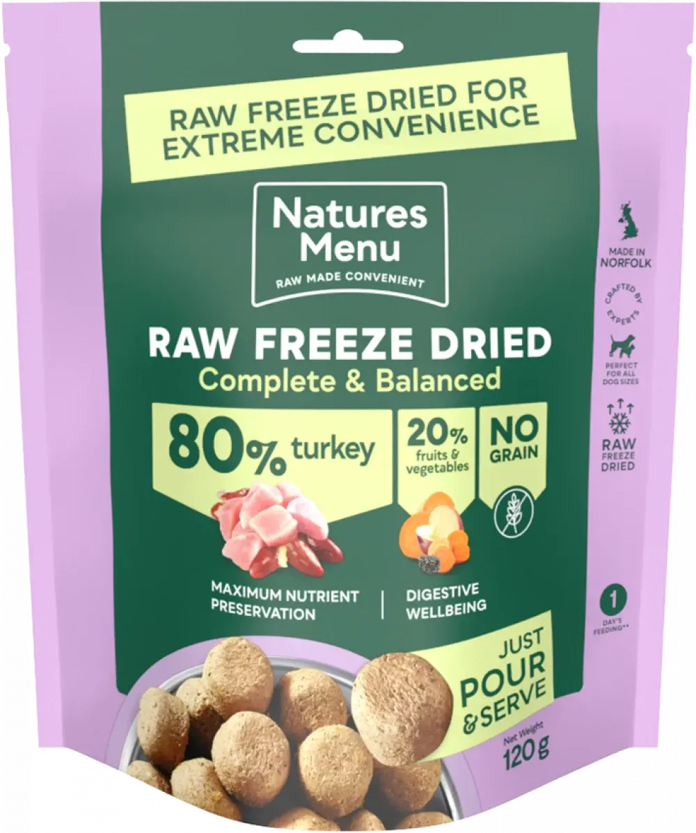 Nature's Menu Freeze Dried Turkey 80/20 120g