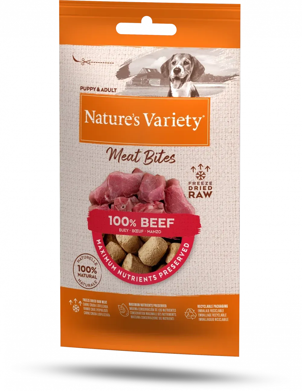 Natures Variety Freeze Dried Beef Bites 20g