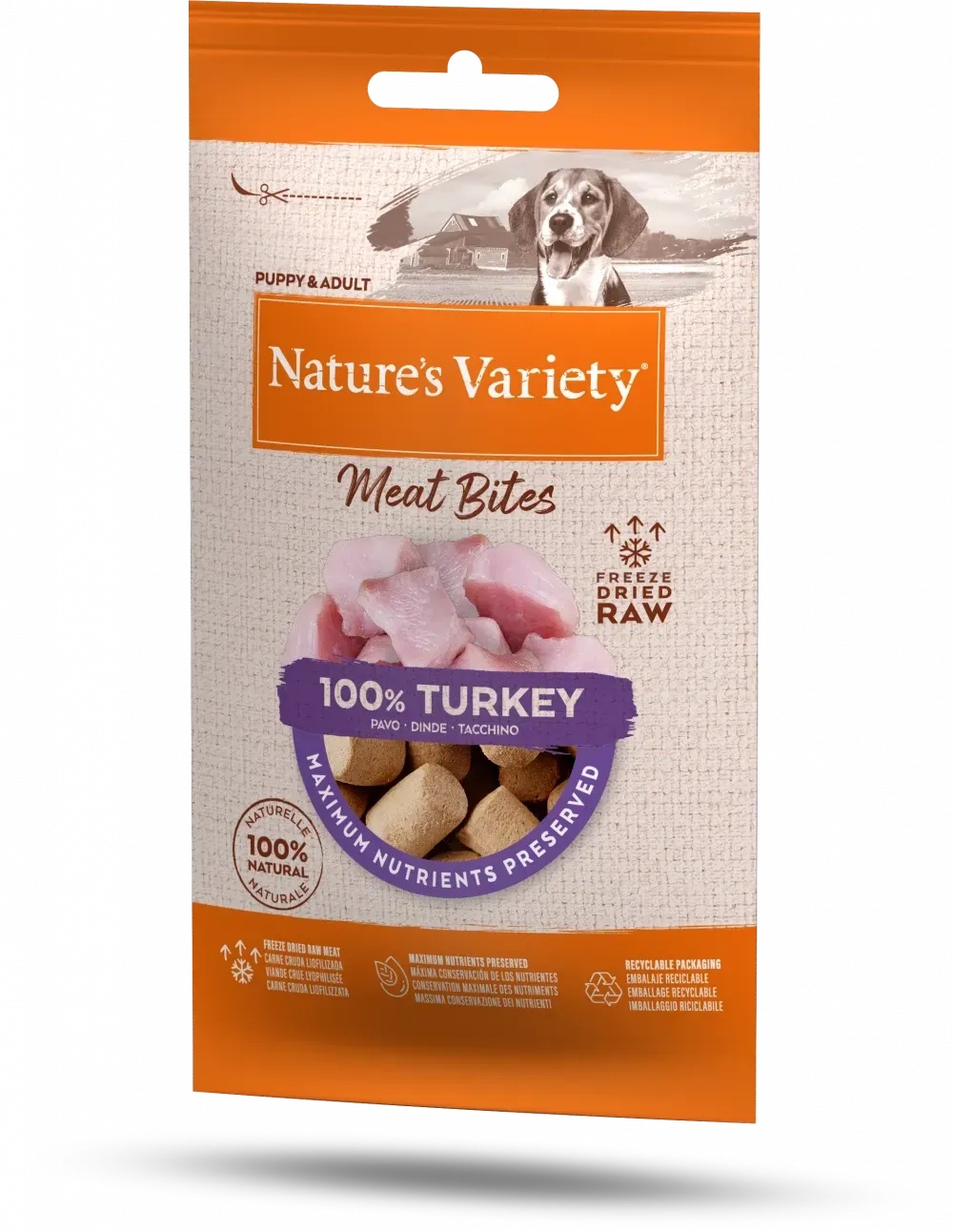 Natures Variety Freeze Dried Turkey Bites 20g