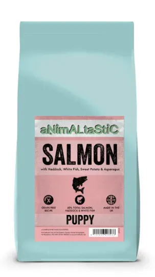 Animaltastic Grain Free Puppy Salmon with Haddock, White Fish, Sweet Potato & Asparagus 12kg