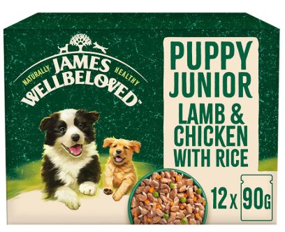 James Wellbeloved Lamb & Chicken Puppy Junior 12 Pouches