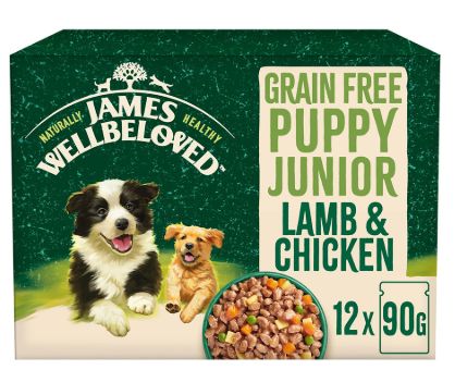 James Wellbeloved Grain Free Puppy Lamb & Chicken 12 Pouches