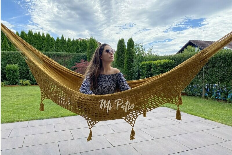 Our autumn special: Terraza Curry Large Hammock for two Persons Our autumn special: Terraza Curry Large Hammock for two Persons
