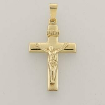 Anhänger Kreuz 333/-Gelb Gold poliert Anhänger Kreuz 333/-Gelb Gold poliert