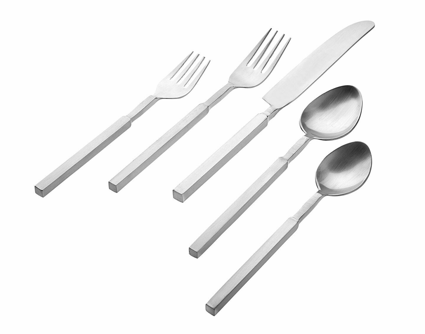 Cube Silver Matte - Set of 4