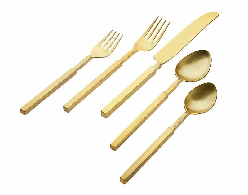 Cube Gold Matte - Set of 4