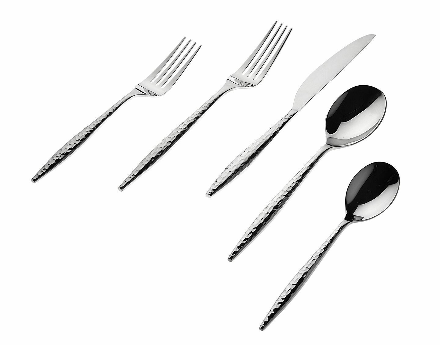 Avelin HAMMERED Silver Shiny - Set of 4