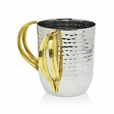 Gold Leaf Stainless Hammer Washcup