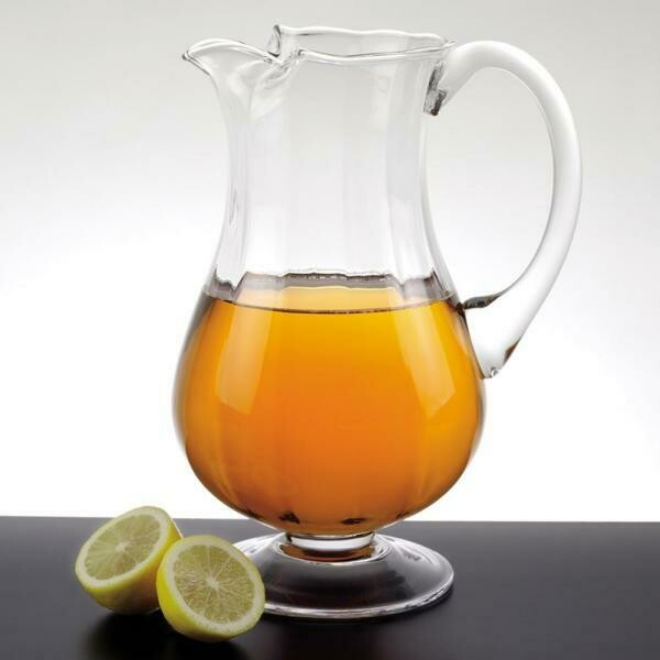 Footed Optic Clear Crystal Pitcher - 54oz