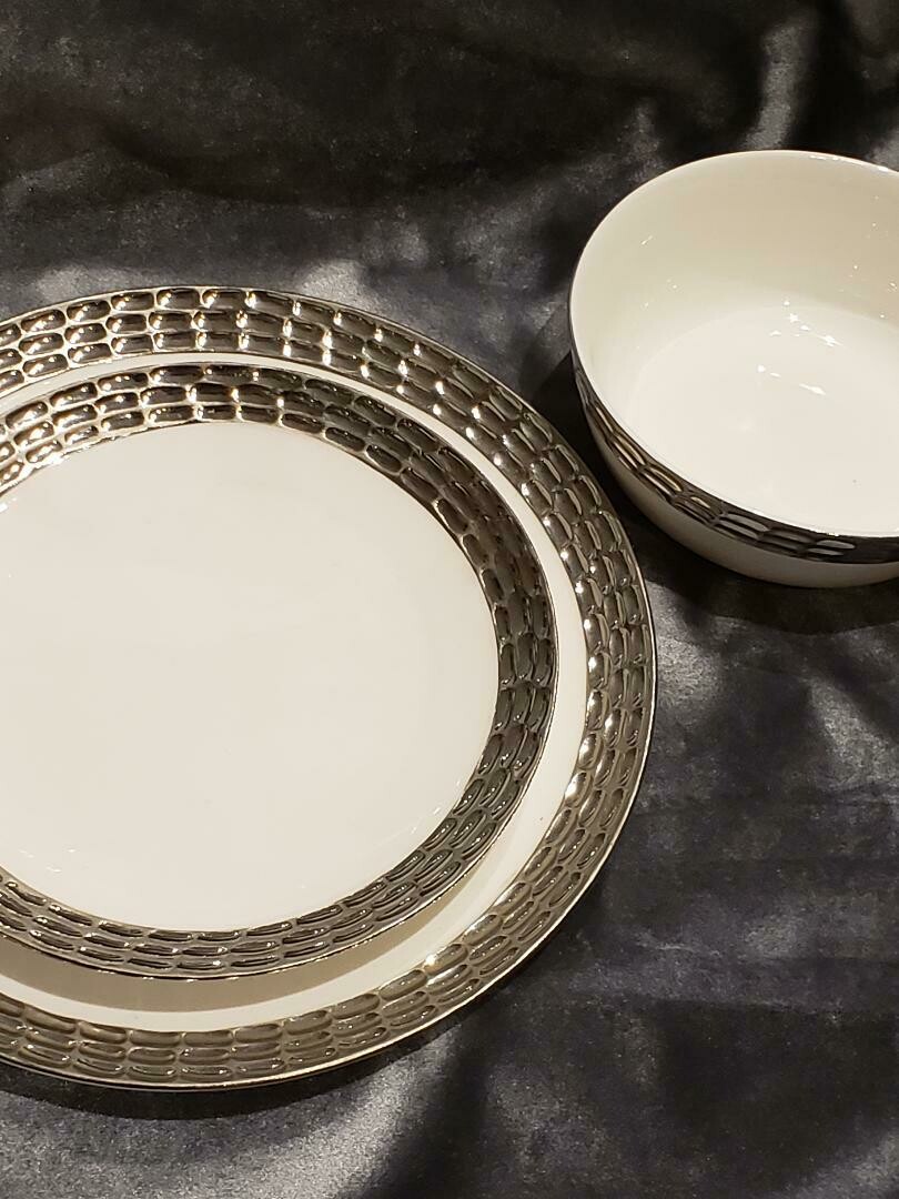 Croco Silver - Set of 6