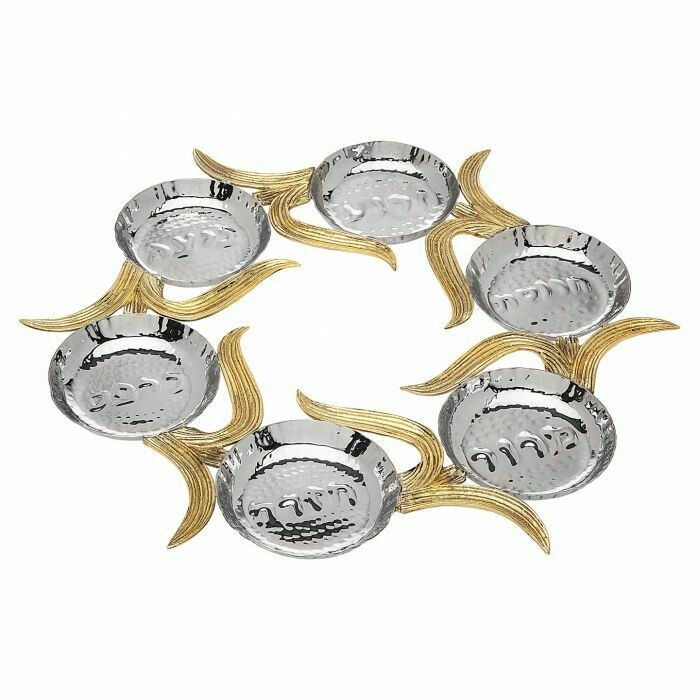 Gold Leaves SEDER PLATE