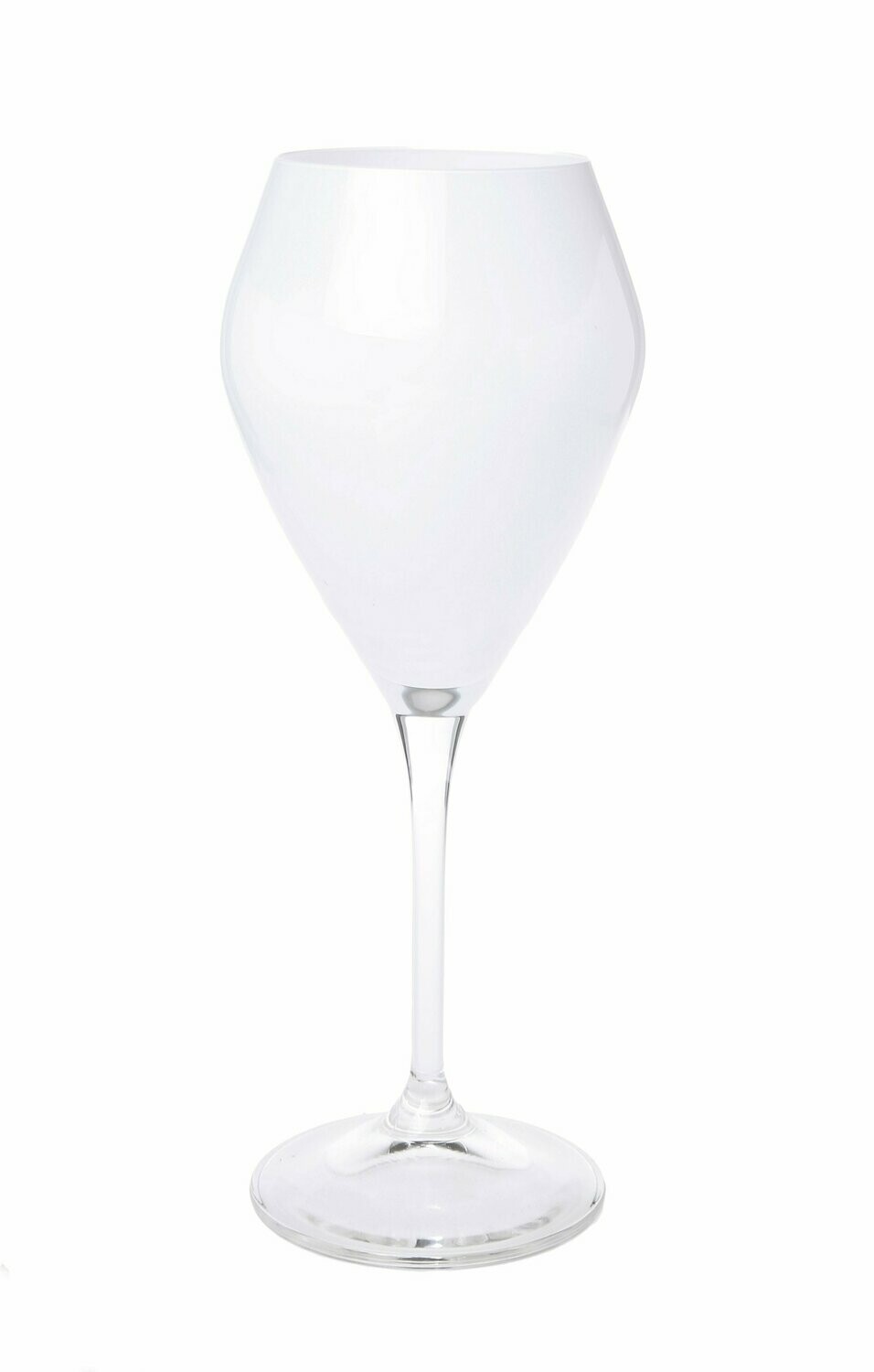 V Design 15oz Water Glass WHITE  - Set of 6