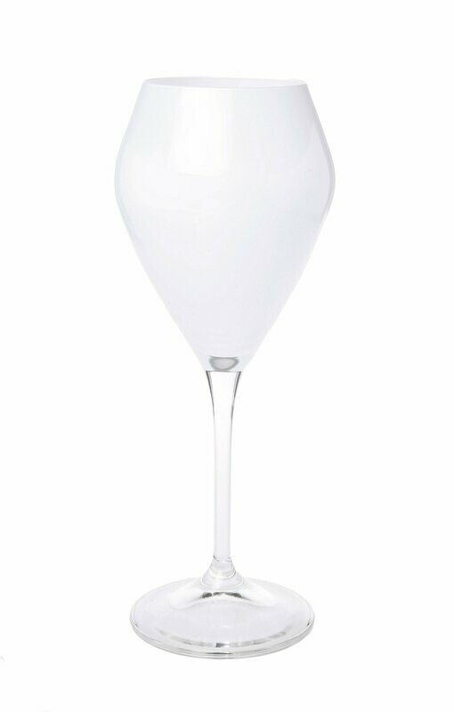 V Design 13.5 oz Wine Glass WHITE  - Set of 6