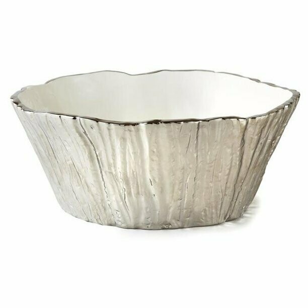 Ceramic Bark Design Collection Silver - 3 Sizes