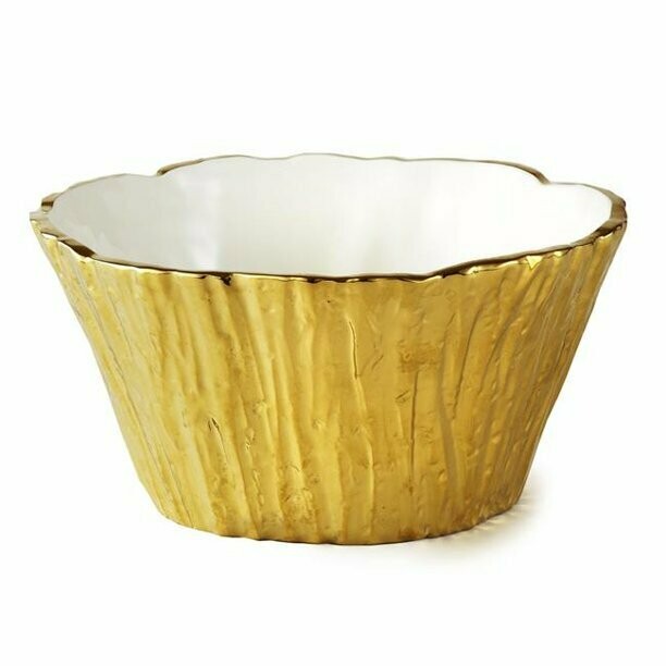 Ceramic Bark Design Collection Gold - 3 Sizes