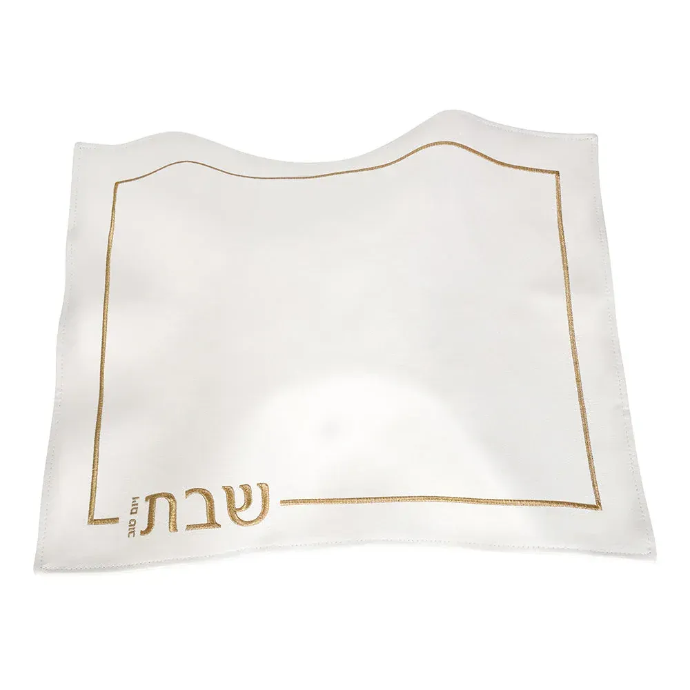 Challah Cover Leatherette with Gold Embroidery