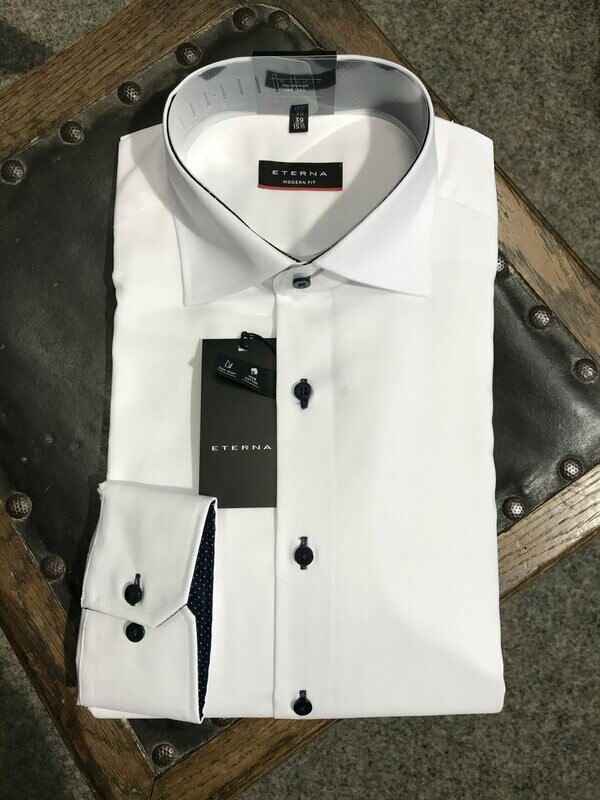 Herren Hemd 1/1 - weiß - modern fit - Eterna Herren Hemd 1/1 - weiß - modern fit - Eterna