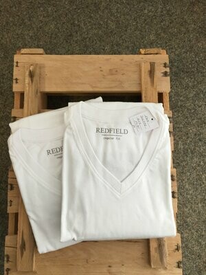 T-Shirts - 2 Pack V-Ausschnitt - weiß - Redfield
