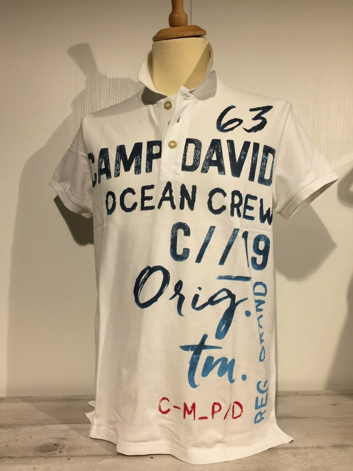 Herren Polo Shirt - optic white - Camp David