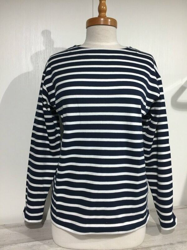 Damen Sweatshirt - marine weiß Streifen - mod AS Damen Sweatshirt - marine weiß Streifen - mod AS