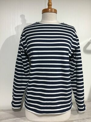 Damen Sweatshirt - marine weiß Streifen - mod AS Damen Sweatshirt - marine weiß Streifen - mod AS