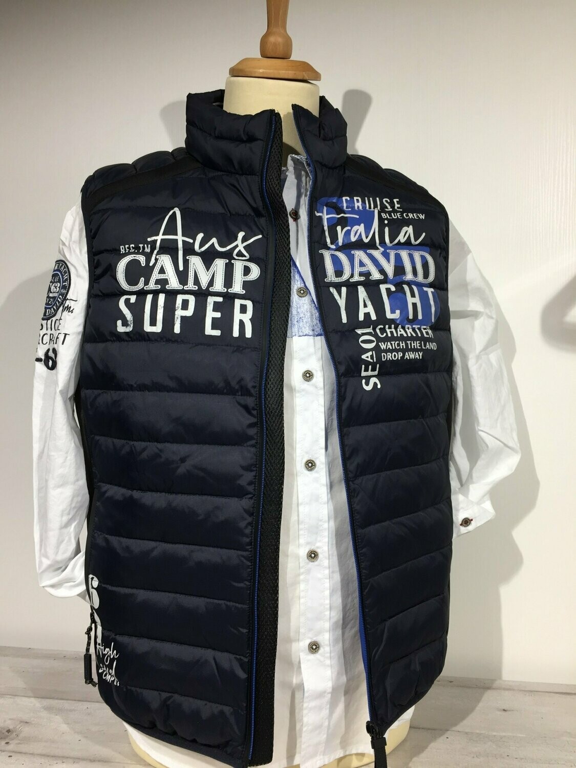 Herren Weste Super Yachting deep sea Camp David