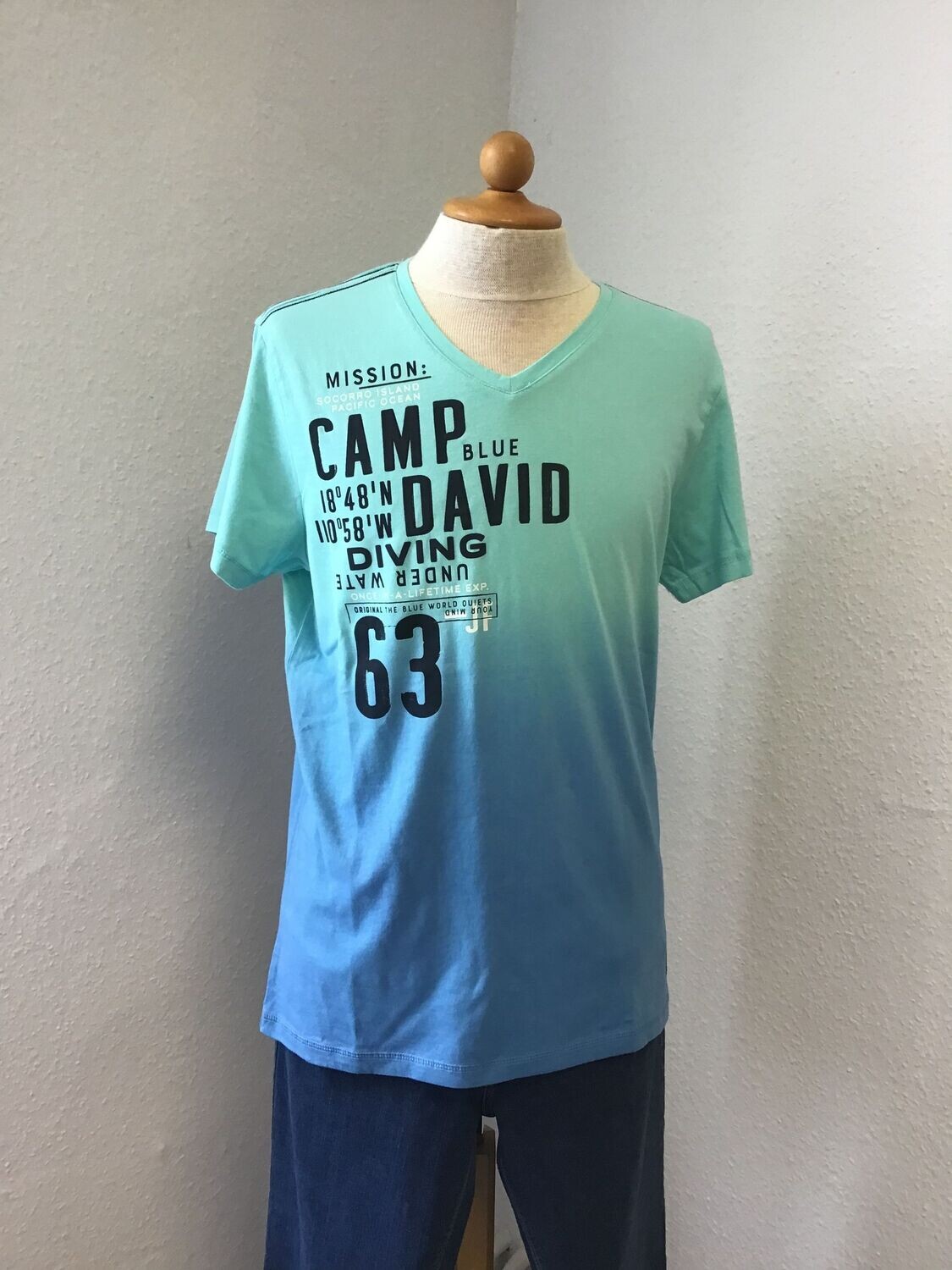 Herren T-Shirt  - pacific blue - Camp David