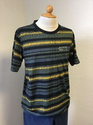 Herren T-Shirt -navy-gelb -Casa Moda