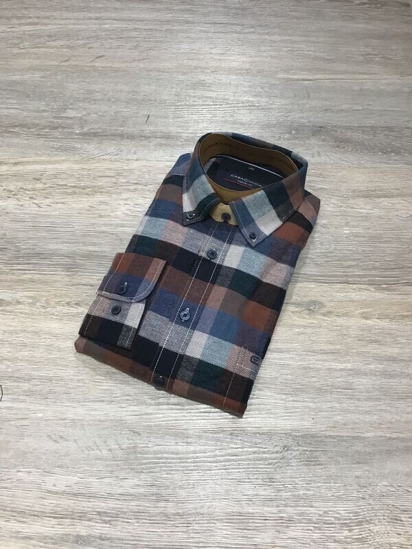 Hemd 1/1 - navy-rost - Casa Moda Hemd 1/1 - navy-rost - Casa Moda