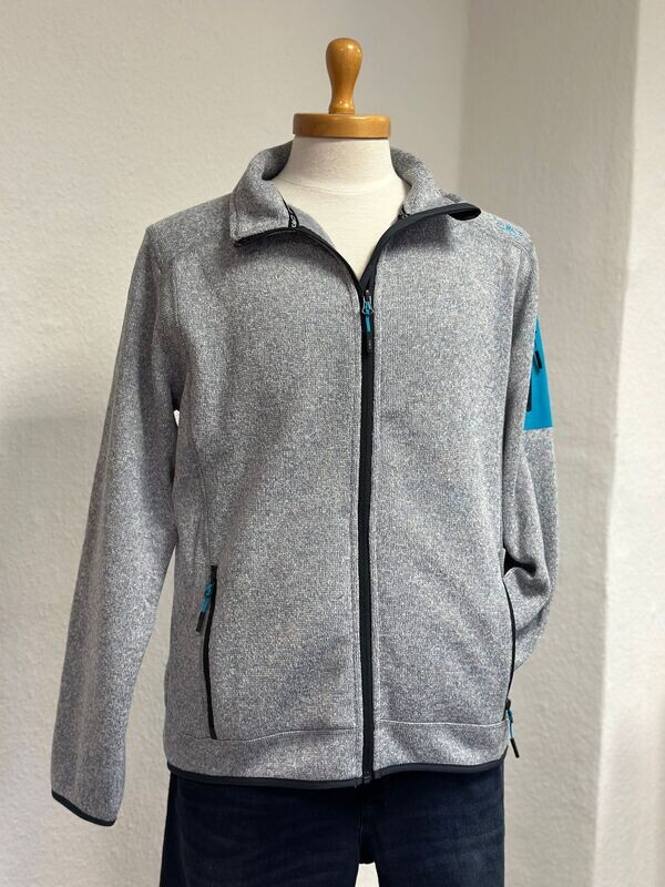 Jacke- CMP-Strickfleece hellgrau Jacke- CMP-Strickfleece hellgrau