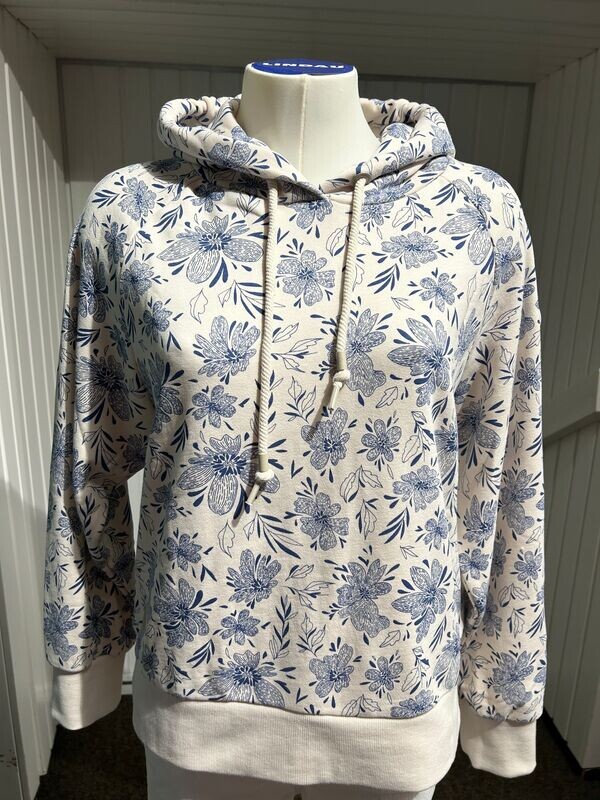 Damen Hoodie blauer Druck Ragwear Damen Hoodie blauer Druck Ragwear