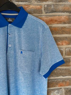 Herren Poloshirt - Ragman blau