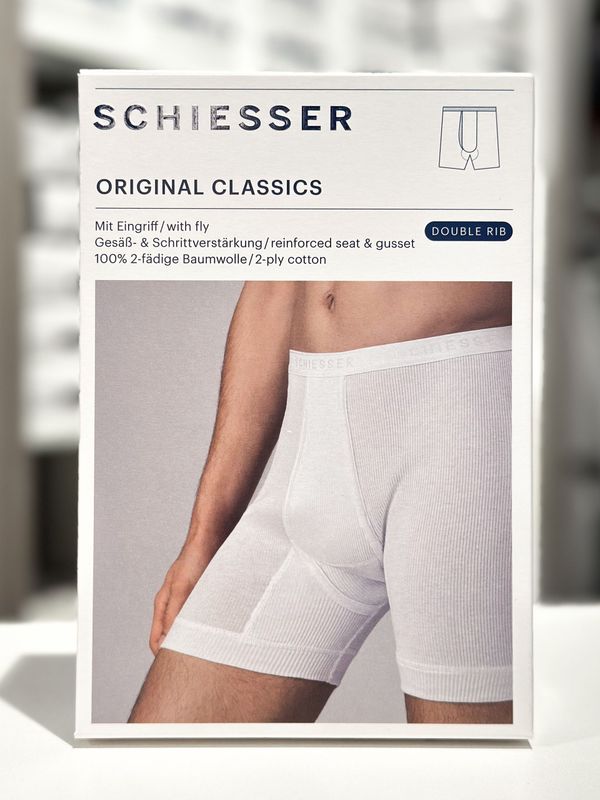 Schiesser - Doppelripp Hose kurz - mit Eingriff Schiesser - Doppelripp Hose kurz - mit Eingriff