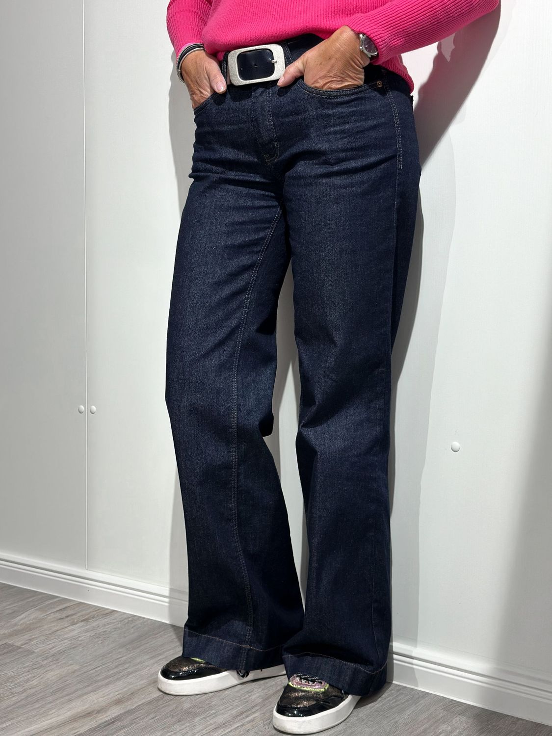 Jeans - dark blue - Wide Leg - Mac