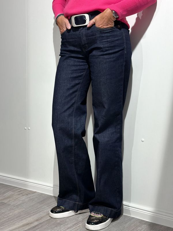 Jeans - dark blue - Wide Leg - Mac Jeans - dark blue - Wide Leg - Mac