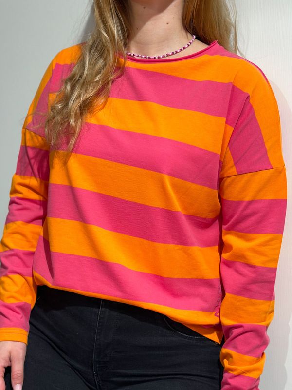 Longsleeve -Pink Yarrow/Sunset Orange - Elbsand Longsleeve -Pink Yarrow/Sunset Orange - Elbsand