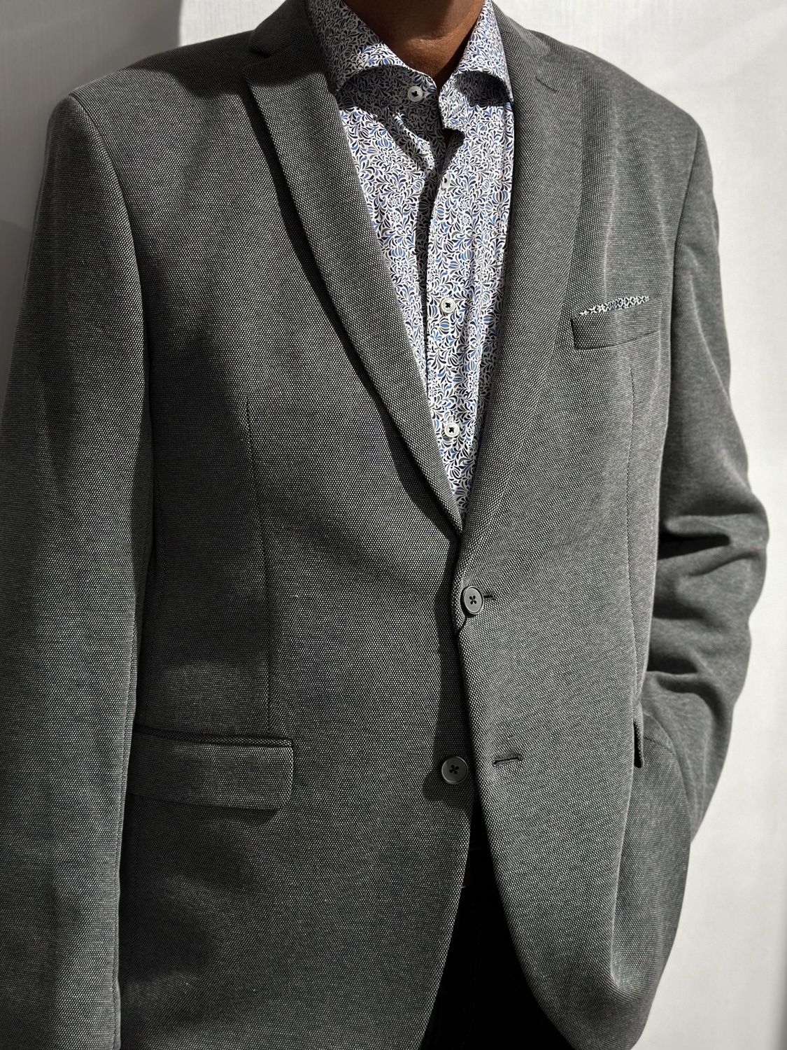 Herren Sakko - grey melange - Venti