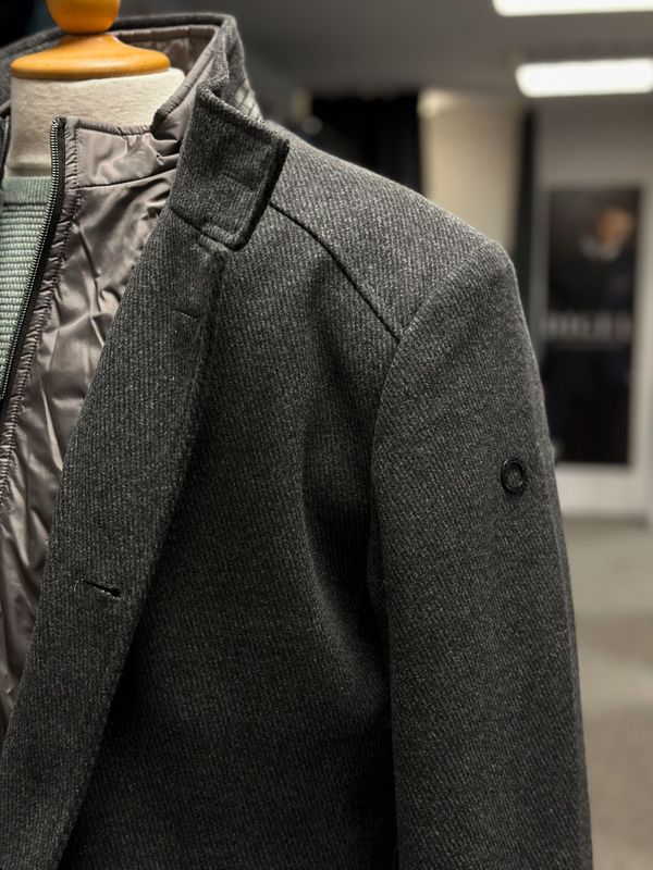 Herren Mantel -grau - Crossfield Herren Mantel -grau - Crossfield