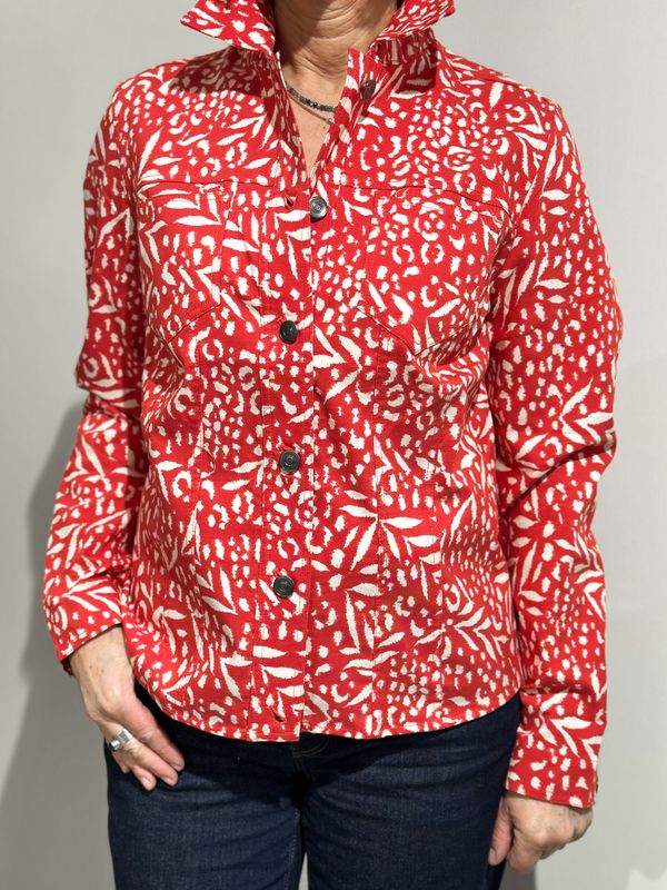 Jacke -rot/weiß -Lebek Jacke -rot/weiß -Lebek