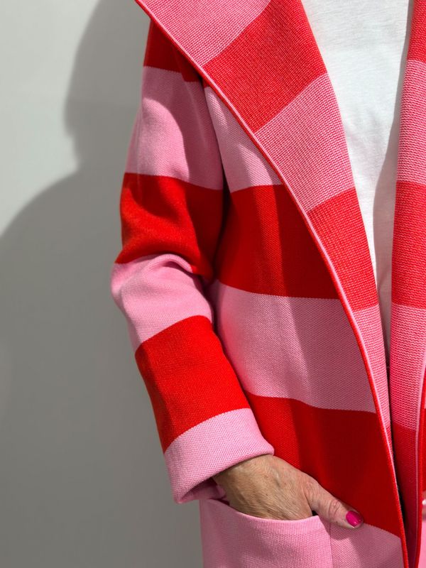 Strickmantel - Zwillingsherz - red/pink Strickmantel - Zwillingsherz - red/pink