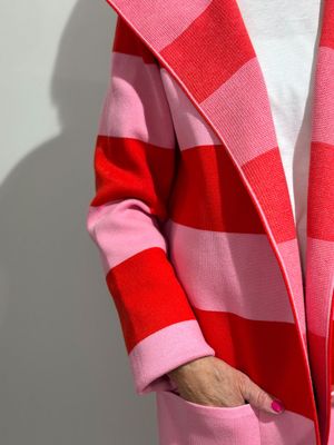 Strickmantel - Zwillingsherz - red/pink Strickmantel - Zwillingsherz - red/pink