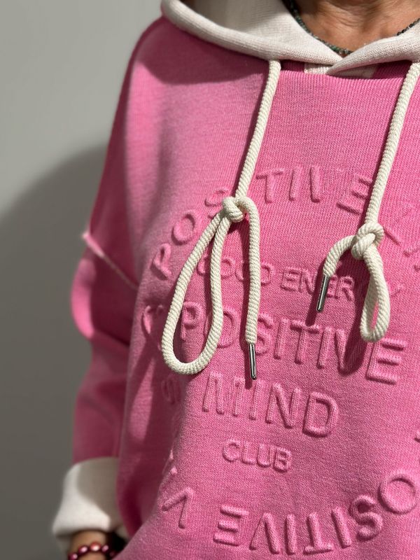 Hoodie Zwillingsherz - rosa - double face Hoodie Zwillingsherz - rosa - double face