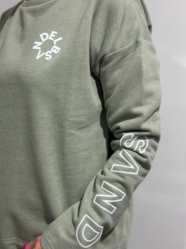 Sweatshirt - Pale Fern Melange - Elbsand Sweatshirt - Pale Fern Melange - Elbsand