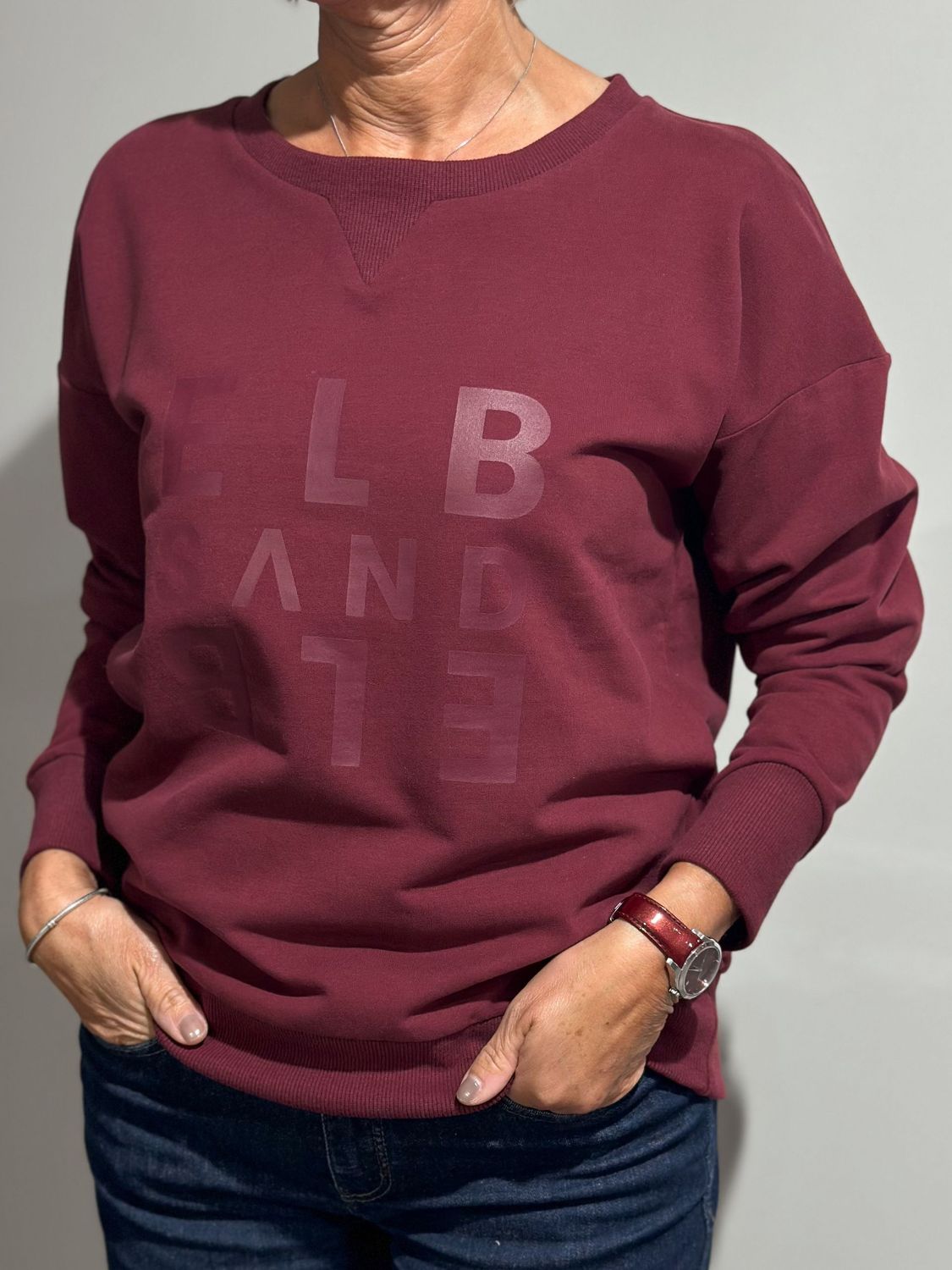 Sweatshirt - Yula - Ruby - Elbsand Sweatshirt - Yula - Ruby - Elbsand