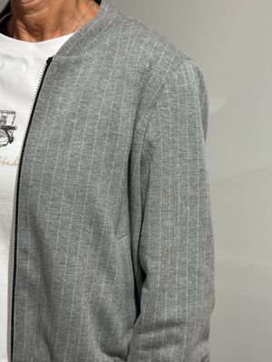 Sweatjacke -grau/weiß- Betty & Co