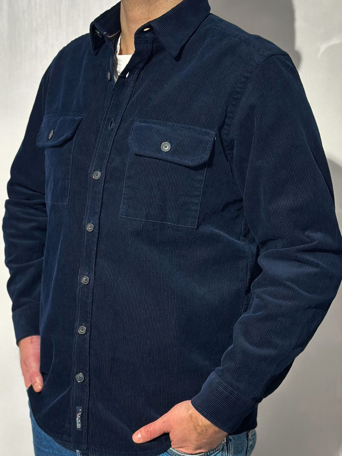 Cordhemd - Casa Moda - navy